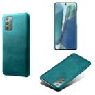 For Samsung Galaxy Note20 Calf Texture  PC + PU Phone Case(Green) - 1
