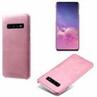 For Samsung Galaxy S10 Calf Texture  PC + PU Phone Case(Pink) - 1