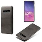 For Samsung Galaxy S10 Calf Texture  PC + PU Phone Case(Black) - 1