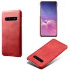 For Samsung Galaxy S10 Calf Texture  PC + PU Phone Case(Red) - 1