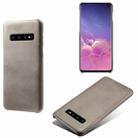 For Samsung Galaxy S10 Calf Texture  PC + PU Phone Case(Grey) - 1