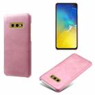 For Samsung Galaxy S10e Calf Texture  PC + PU Phone Case(Pink) - 1