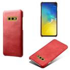 For Samsung Galaxy S10e Calf Texture  PC + PU Phone Case(Red) - 1