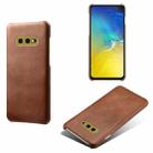 For Samsung Galaxy S10e Calf Texture  PC + PU Phone Case(Brown) - 1
