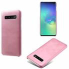 For Samsung Galaxy S10+ Calf Texture  PC + PU Phone Case(Pink) - 1