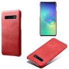 For Samsung Galaxy S10+ Calf Texture  PC + PU Phone Case(Red) - 1