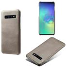 For Samsung Galaxy S10+ Calf Texture  PC + PU Phone Case(Grey) - 1