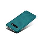 For Samsung Galaxy S10+ Calf Texture  PC + PU Phone Case(Green) - 3