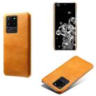 For Samsung Galaxy S20 Ultra Calf Texture  PC + PU Phone Case(Orange) - 1