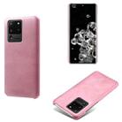 For Samsung Galaxy S20 Ultra Calf Texture  PC + PU Phone Case(Pink) - 1