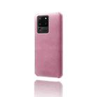 For Samsung Galaxy S20 Ultra Calf Texture  PC + PU Phone Case(Pink) - 2