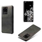 For Samsung Galaxy S20 Ultra Calf Texture  PC + PU Phone Case(Black) - 1