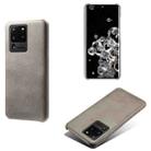 For Samsung Galaxy S20 Ultra Calf Texture  PC + PU Phone Case(Grey) - 1