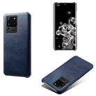 For Samsung Galaxy S20 Ultra Calf Texture  PC + PU Phone Case(Blue) - 1