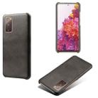 For Samsung Galaxy S20 FE Calf Texture  PC + PU Phone Case(Black) - 1