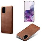 For Samsung Galaxy S20+ Calf Texture  PC + PU Phone Case(Brown) - 1