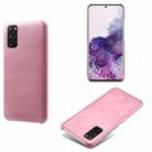 For Samsung Galaxy S20 Calf Texture  PC + PU Phone Case(Pink) - 1