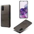 For Samsung Galaxy S20 Calf Texture  PC + PU Phone Case(Black) - 1