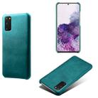 For Samsung Galaxy S20 Calf Texture  PC + PU Phone Case(Green) - 1