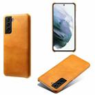 For Samsung Galaxy S22 Calf Texture  PC + PU Phone Case(Orange) - 1