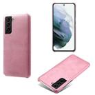 For Samsung Galaxy S22 Calf Texture  PC + PU Phone Case(Pink) - 1