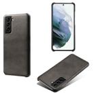 For Samsung Galaxy S22 Calf Texture  PC + PU Phone Case(Black) - 1