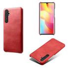 For Xiaomi Mi Note 10 Lite Calf Texture PC + PU Phone Case(Red) - 1
