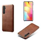 For Xiaomi Mi Note 10 Lite Calf Texture PC + PU Phone Case(Brown) - 1