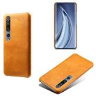 For Xiaomi Mi 10 5G /  Mi 10 Pro 5G Calf Texture PC + PU Phone Case(Orange) - 1