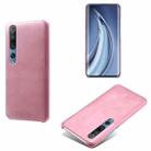 For Xiaomi Mi 10 5G /  Mi 10 Pro 5G Calf Texture PC + PU Phone Case(Pink) - 1