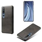 For Xiaomi Mi 10 5G /  Mi 10 Pro 5G Calf Texture PC + PU Phone Case(Black) - 1