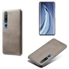 For Xiaomi Mi 10 5G /  Mi 10 Pro 5G Calf Texture PC + PU Phone Case(Grey) - 1
