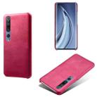 For Xiaomi Mi 10 5G /  Mi 10 Pro 5G Calf Texture PC + PU Phone Case(Rose Red) - 1