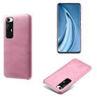 For Xiaomi Mi 10S Calf Texture PC + PU Phone Case(Pink) - 1