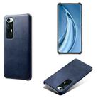 For Xiaomi Mi 10S Calf Texture PC + PU Phone Case(Blue) - 1