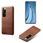 For Xiaomi Mi 10S Calf Texture PC + PU Phone Case(Brown) - 1