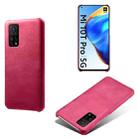 For Xiaomi Mi 10T 5G Calf Texture PC + PU Phone Case(Rose Red) - 1