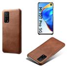 For Xiaomi Mi 10T 5G Calf Texture PC + PU Phone Case(Brown) - 1