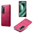 For Xiaomi Mi 10 Ultra Calf Texture PC + PU Phone Case(Rose Red) - 1