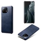 For Xiaomi Mi 11 Calf Texture PC + PU Phone Case(Blue) - 1