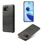 For Xiaomi Mi 11 Lite 5G Calf Texture PC + PU Phone Case(Black) - 1