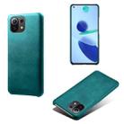 For Xiaomi Mi 11 Lite 5G Calf Texture PC + PU Phone Case(Green) - 1