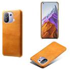 For Xiaomi Mi 11 Pro Calf Texture PC + PU Phone Case(Orange) - 1