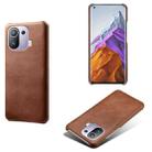 For Xiaomi Mi 11 Pro Calf Texture PC + PU Phone Case(Brown) - 1