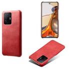 For Xiaomi Mi 11T / 11T Pro Calf Texture PC + PU Phone Case(Red) - 1