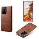 For Xiaomi Mi 11T / 11T Pro Calf Texture PC + PU Phone Case(Brown) - 1