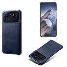 For Xiaomi Mi 11 Ultra Calf Texture PC + PU Phone Case(Blue) - 1