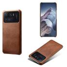 For Xiaomi Mi 11 Ultra Calf Texture PC + PU Phone Case(Brown) - 1