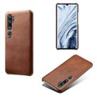 For Xiaomi Mi CC9 Pro / Mi Note 10 Pro / Mi Note 10 Calf Texture PC + PU Phone Case(Brown) - 1