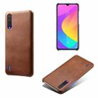 For Xiaomi Mi CC9 / Mi 9 Lite Calf Texture PC + PU Phone Case(Brown) - 1